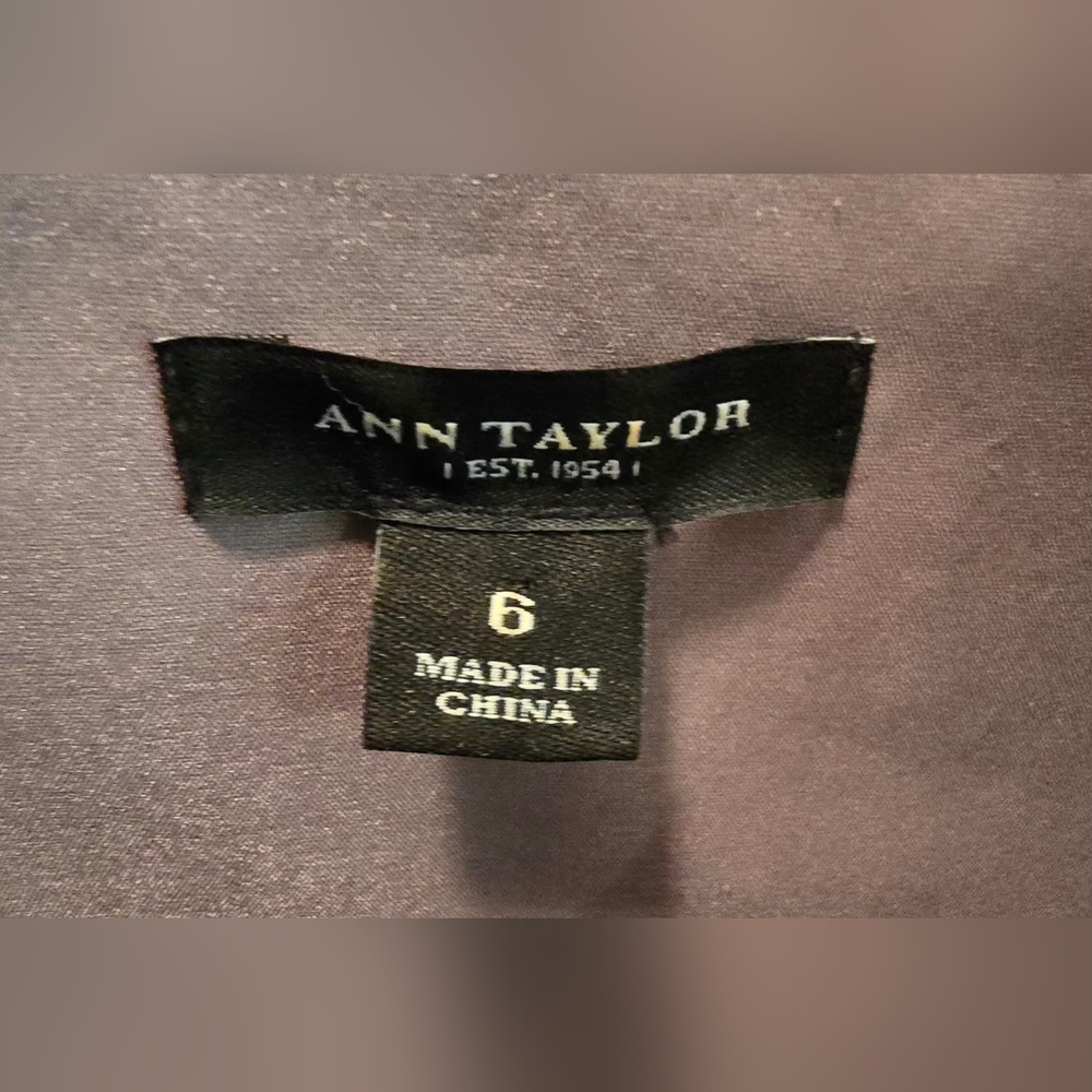 Ann Taylor Khaki Sleeveless Fully Lined Midi Dress 6 - Picture 2 of 8